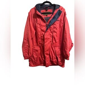 Vintage 1998 Men’s Timberland Red Raincoat, GUC - Small